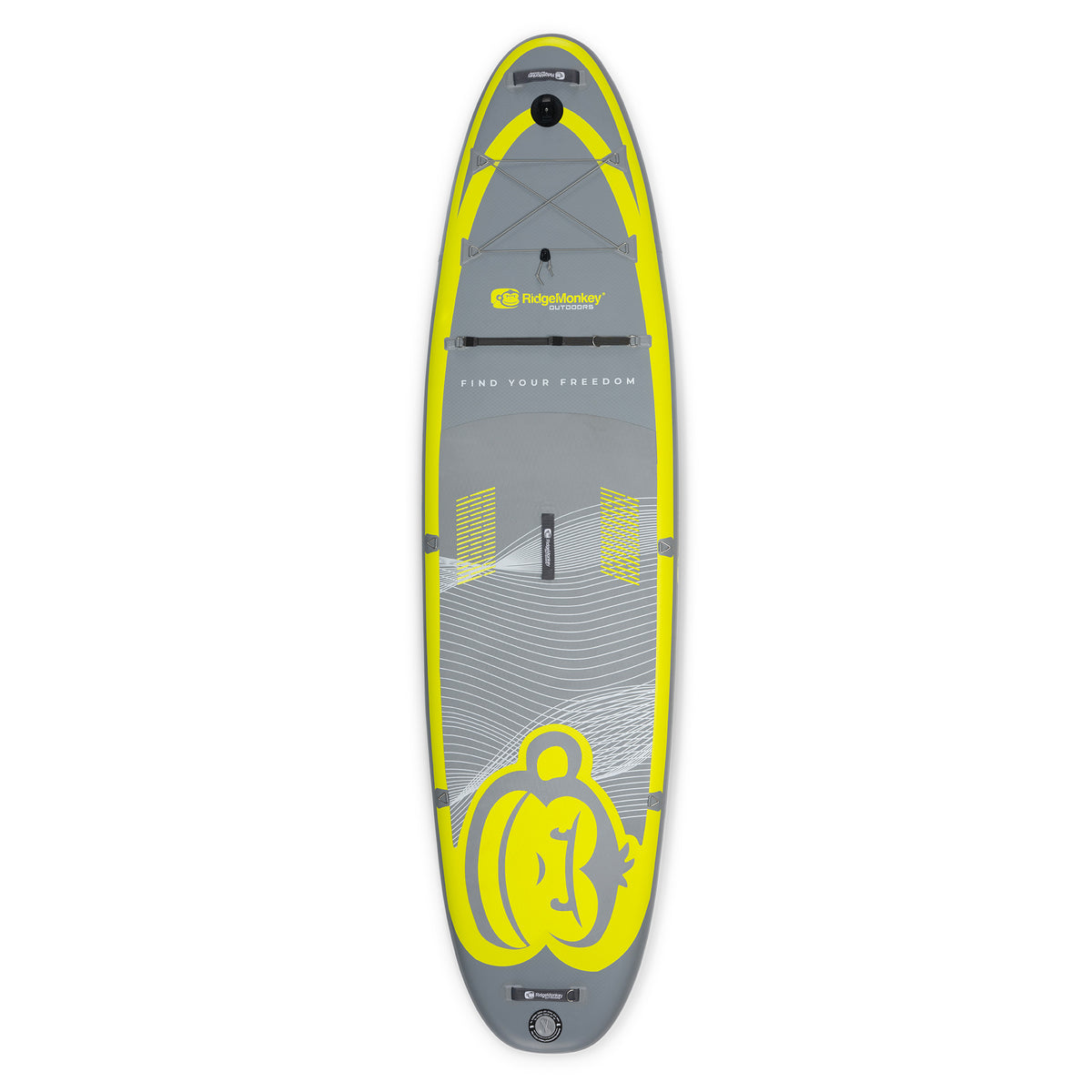 Freedom 106 10' 6" Aufblasbares SUP (Hellgrau und Fluorgelb)